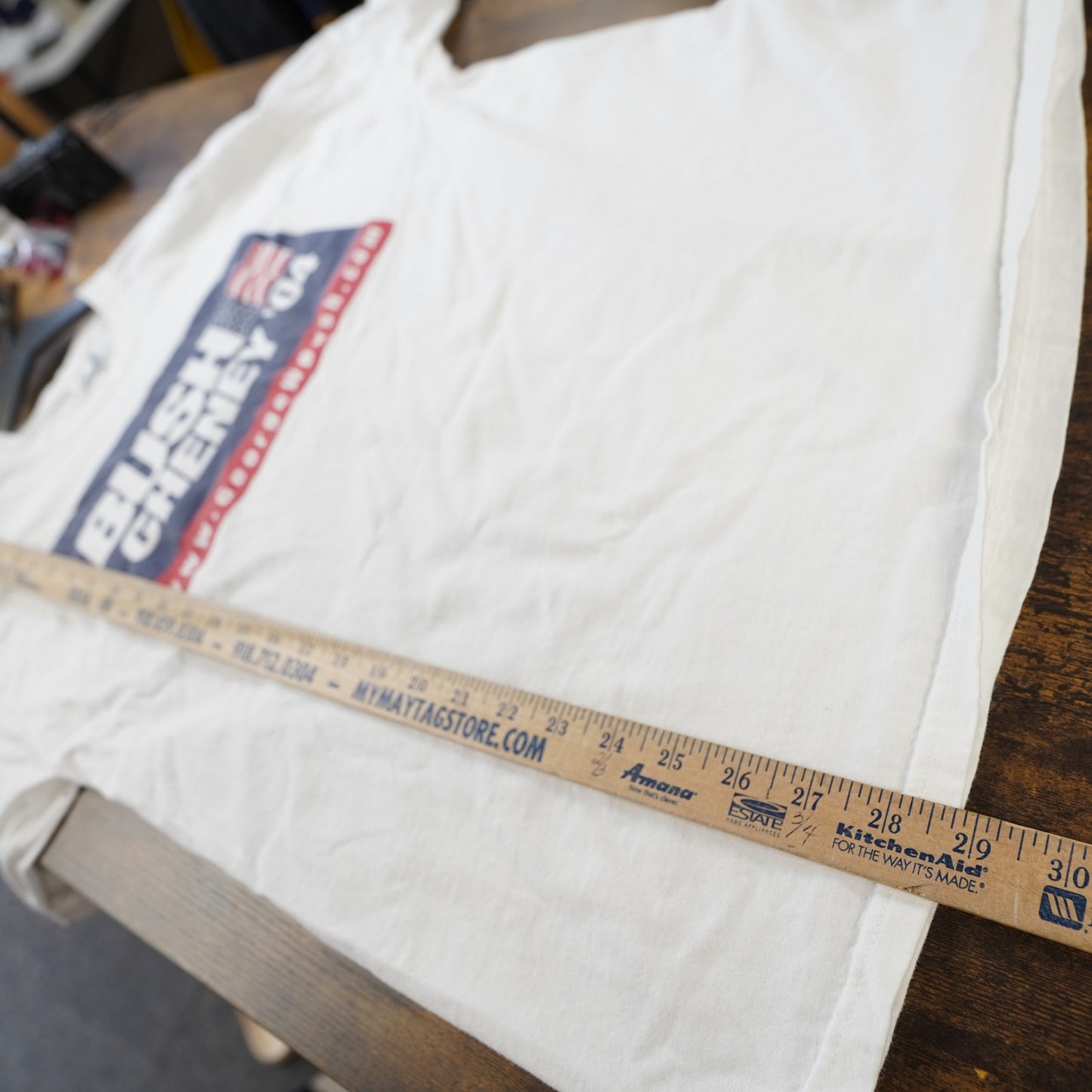 ((XL) Vintage George Bush Cheney 2004 Republican Campaign T-Shirt Men's XL White Hanes