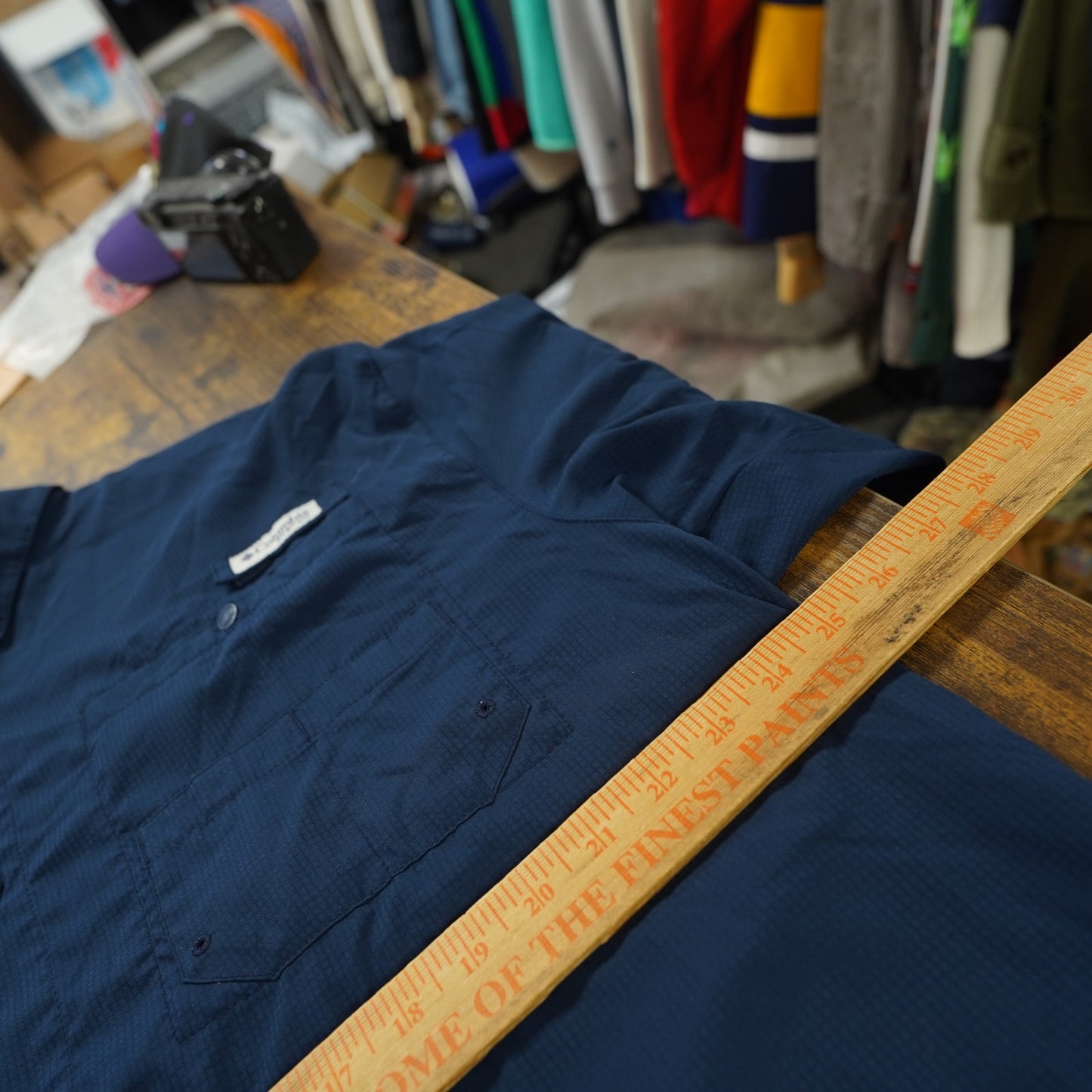 (XXL) Houston Astros Columbia PFG Button Up Fishing Shirt Men's XXL Navy Blue MLB Polo