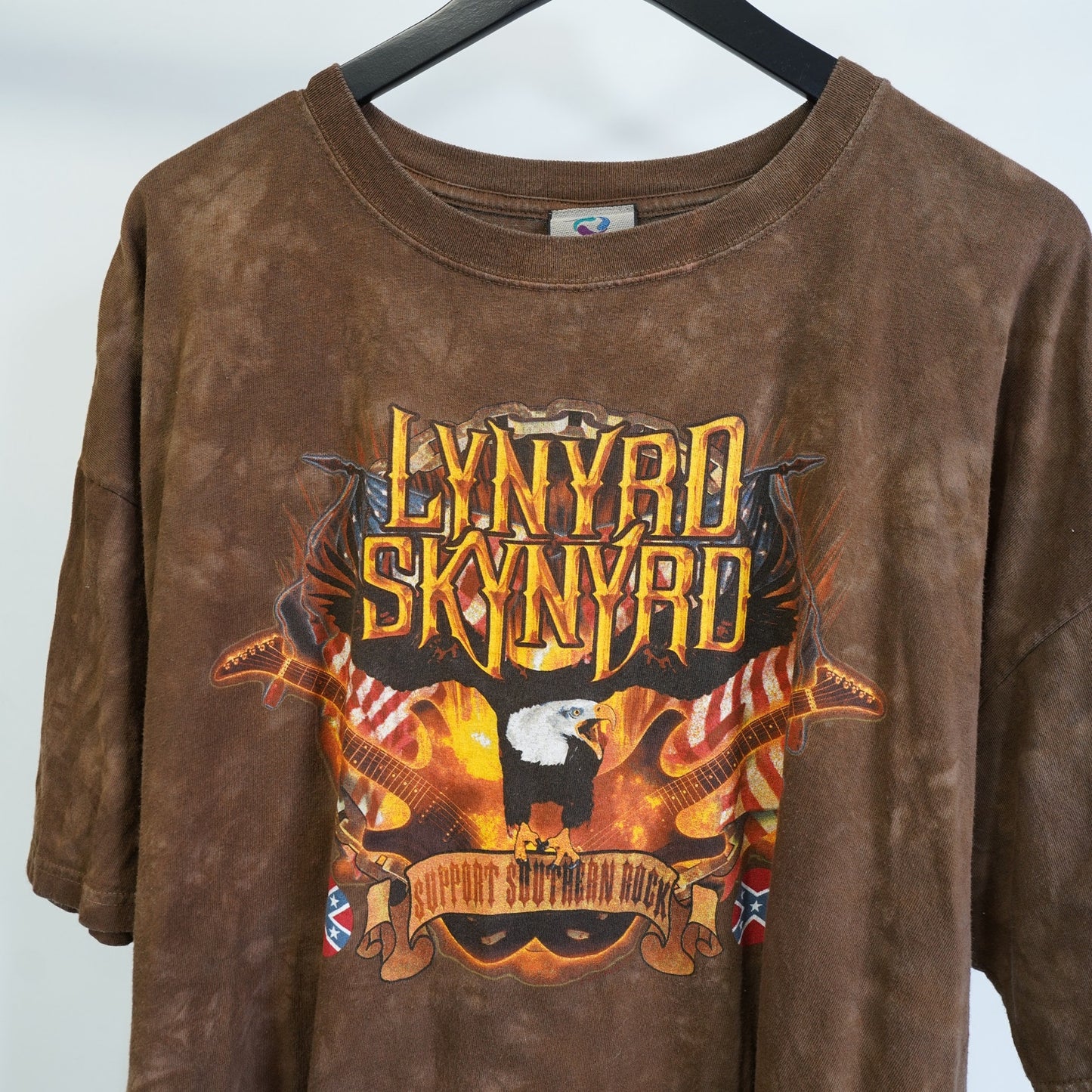 (XXL) Liquid Blue Lynyrd Skynyrd Southern Rock Tie Dye T-Shirt Men's XXL Brown