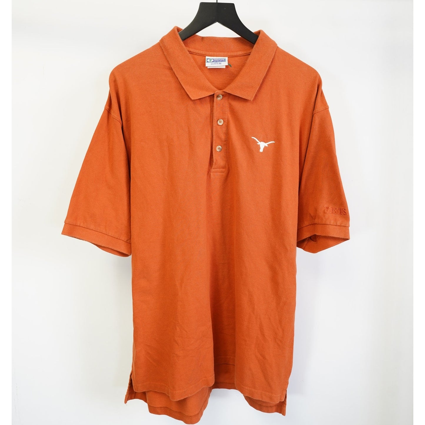 (XXL) Vintage University of Texas Longhorns Sewn Polo Shirt Men's XXL Burnt Orange 90s