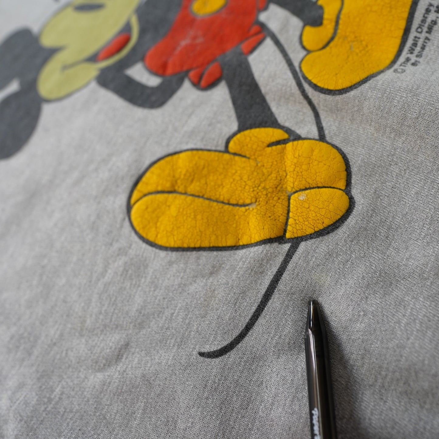 (M) Vintage Mickey Mouse Disney Crewneck Sweatshirt Men's M 1980s Gray Retro