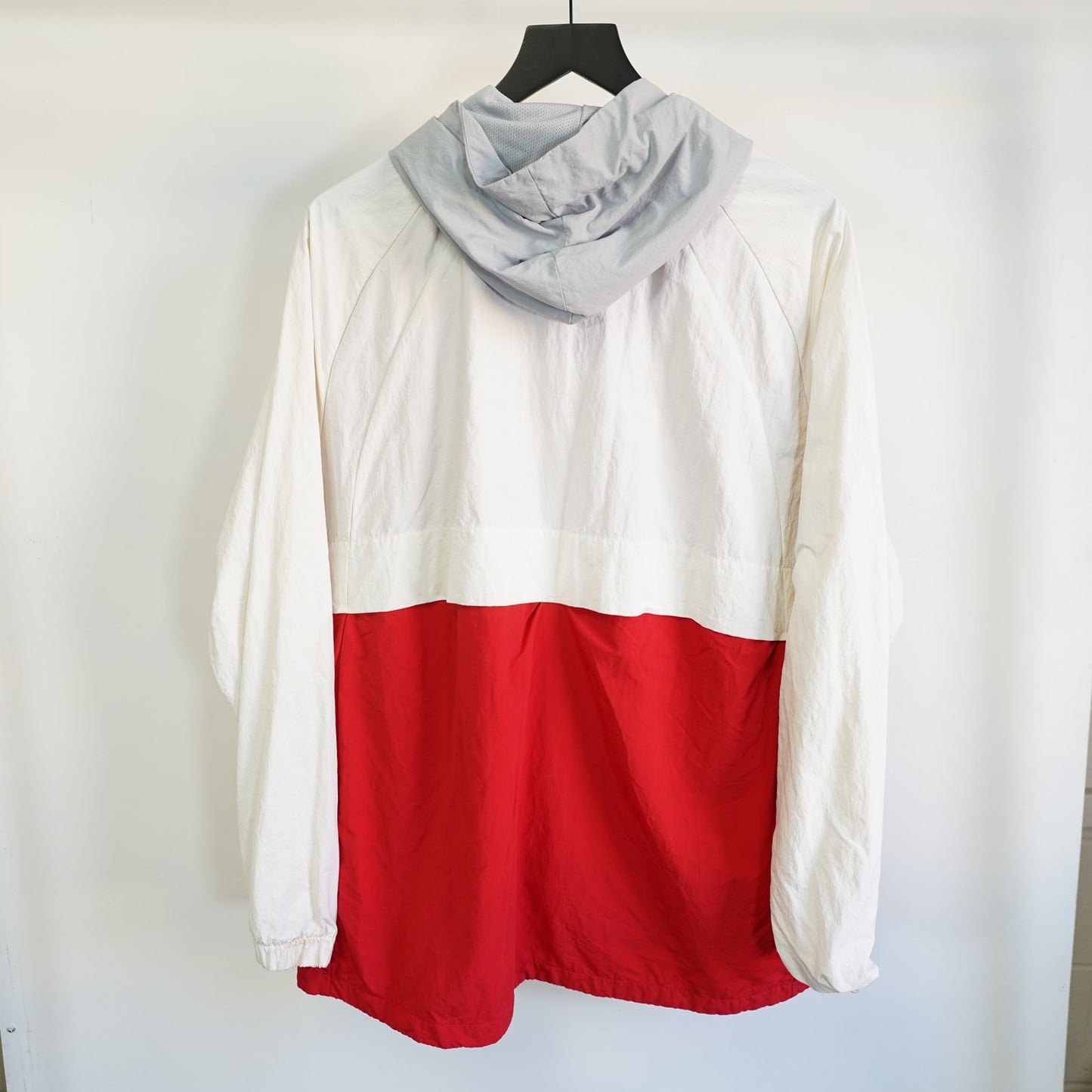 (L) Nike Air Jordan Wings Windwear Anorak Jacket Men's L White Gym Red Basketball