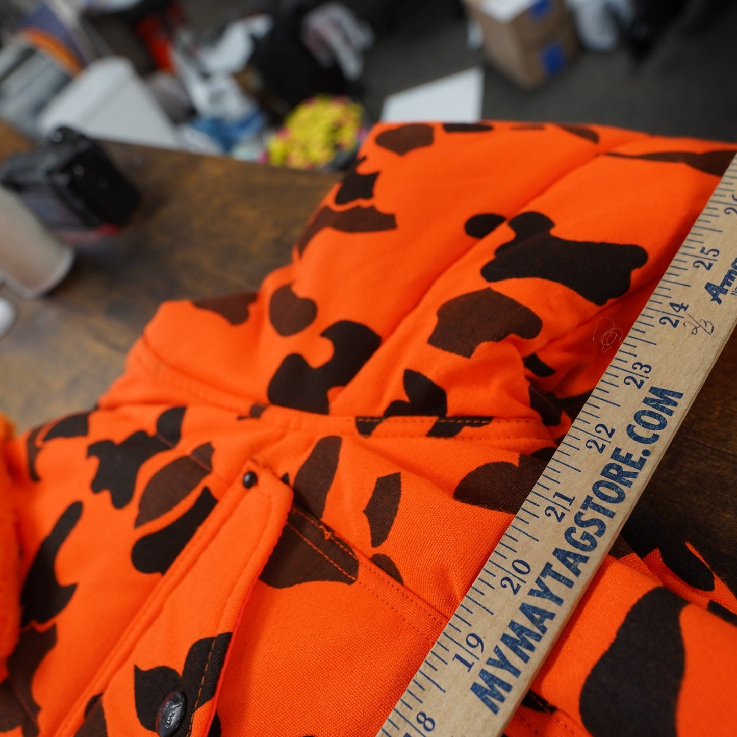 (M) True Vintage Duck Camouflage RefrigiWear Hunting Field Jacket Orange