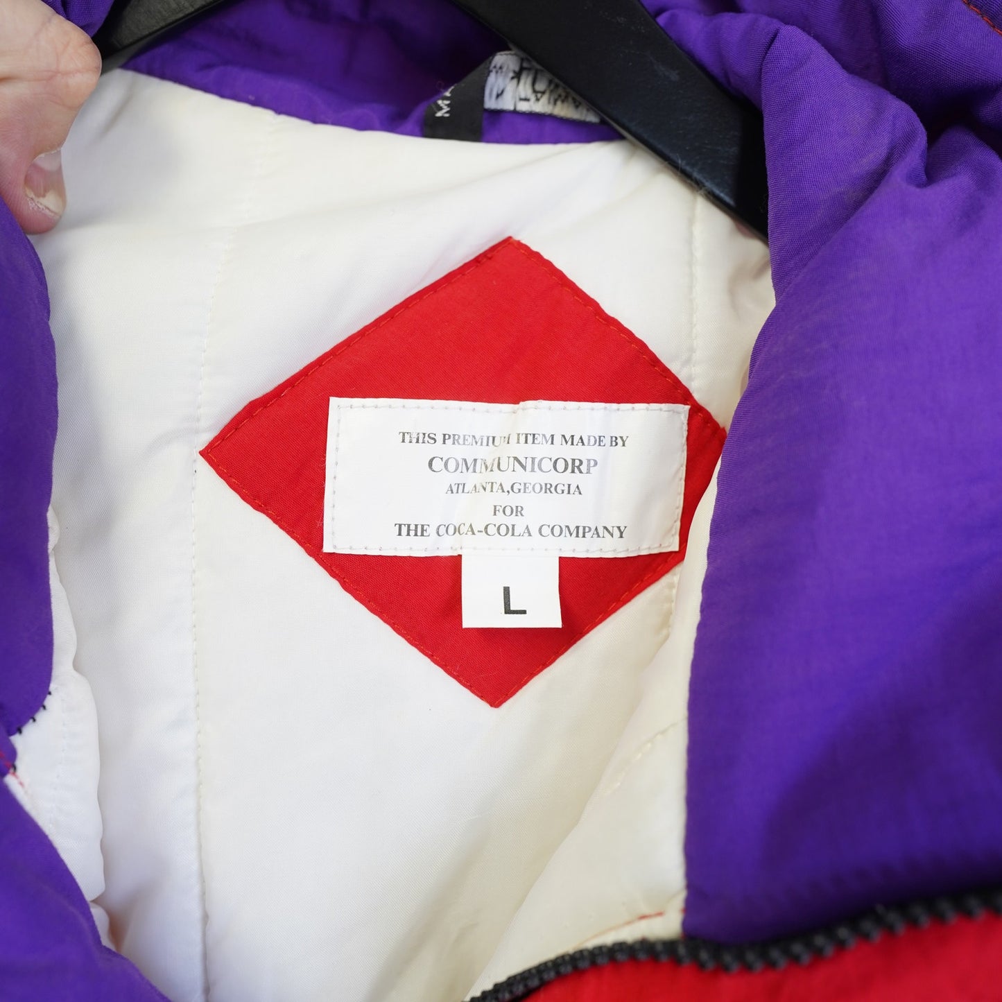 (L) Vintage 1992 Coca-Cola Albertville Winter Olympics Puffer Ski Jacket Men's L Red