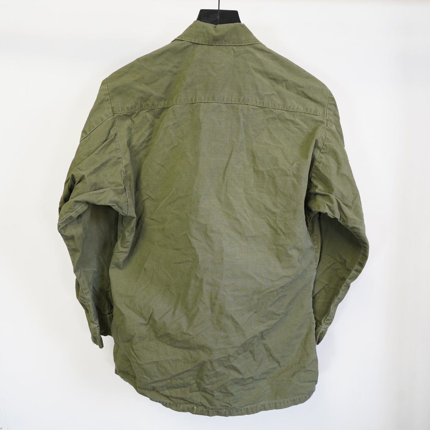 (S) Vintage 60's Vietnam Jungle Coat Jacket OG-107 Ripstop Slant Pocket Mens S Green