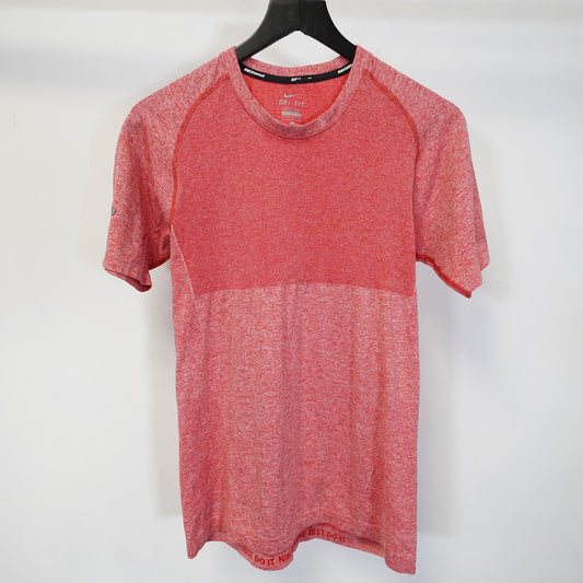 (M) Nike Running Dri-FIT Running T-Shirt Men's M Bright Crimson Breathable