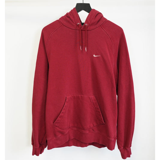 (M) Vintage Y2K Nike Hoodie Men's M 2000s Red Maroon Essential Swoosh