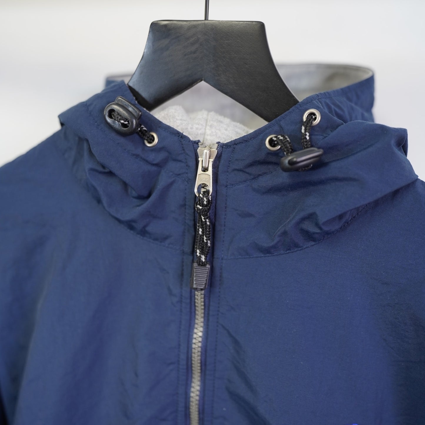 (L) Vintage Kansas Jayhawks Embroidered Windbreaker Men's L Blue Full Zip Sewn