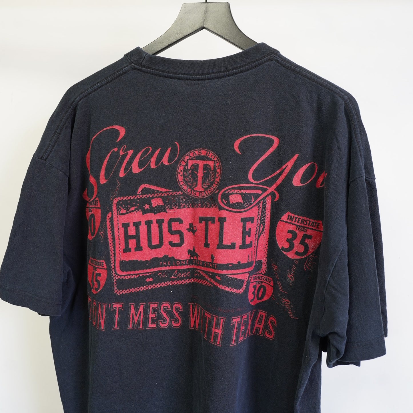 (2XL) Vintage Y2K Houston Texas Rap T-Shirt Men's 2XL Black Hip Hop DJ Screw SUC 2000s