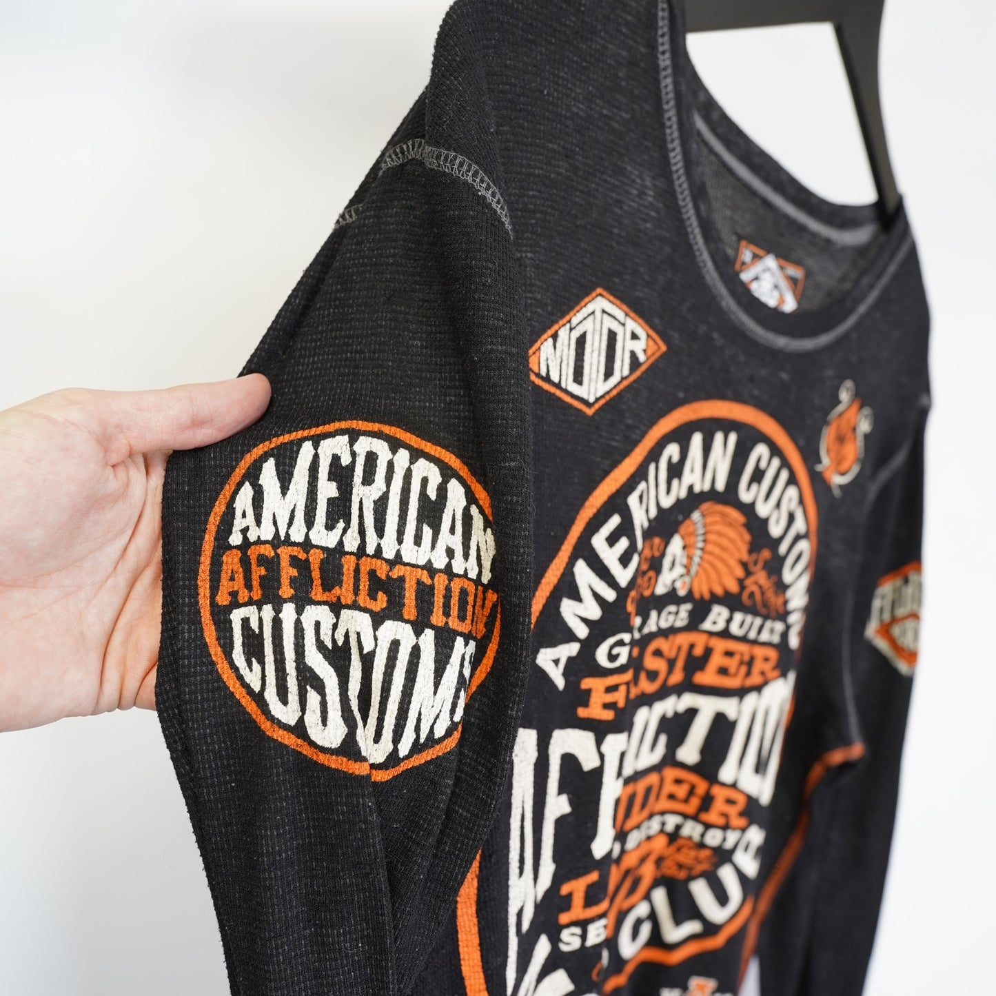 (L/XL) Affliction American Customs Garage Motorcycle Club Longsleeve Men's L/XL Y2K Emo