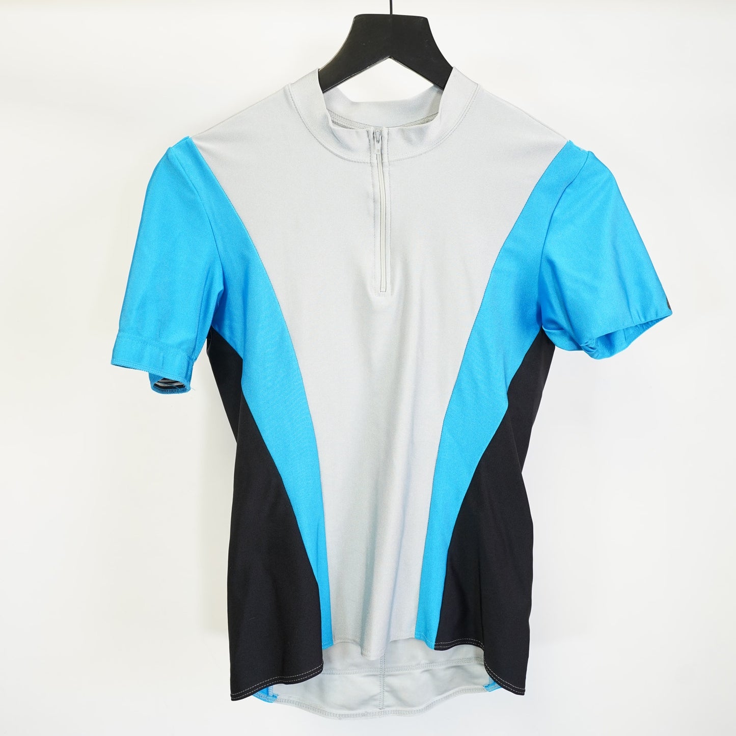 (S) Vintage 80s Nike Blue Label 1984-88 Cycling Jersey Size S Made in USA Gray Blue