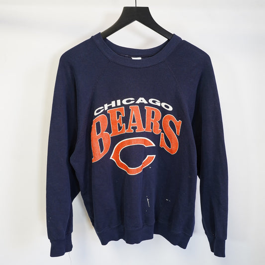 (M) Vintage Chicago Bears Artex Sweatshirt Men's M Boxy Fit Blue 80s Nfl Retro