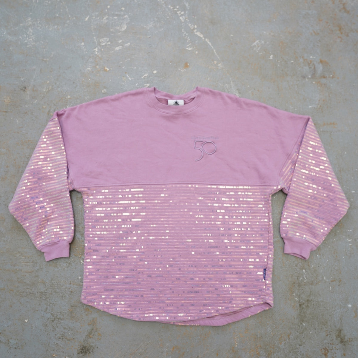 (M) Walt Disney World 50th Anniversary EARidescent Sequined Spirit Jersey Women's M