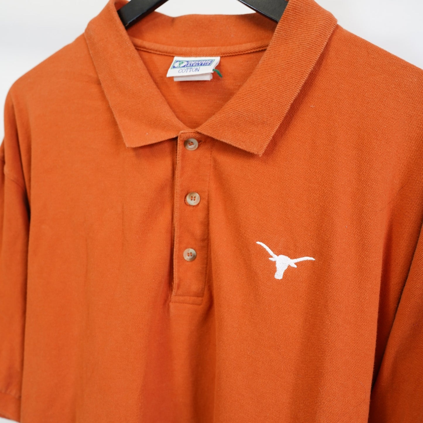 (XXL) Vintage University of Texas Longhorns Sewn Polo Shirt Men's XXL Burnt Orange 90s