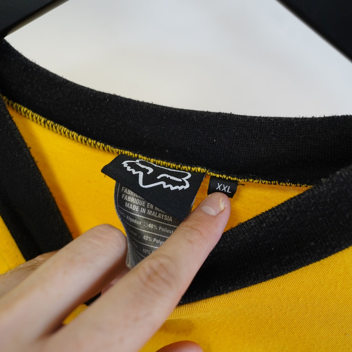 (XXL) Vintage Fox Motocross Racing Jersey Y2K Men's XXL Yellow Black BMX Motorcycle