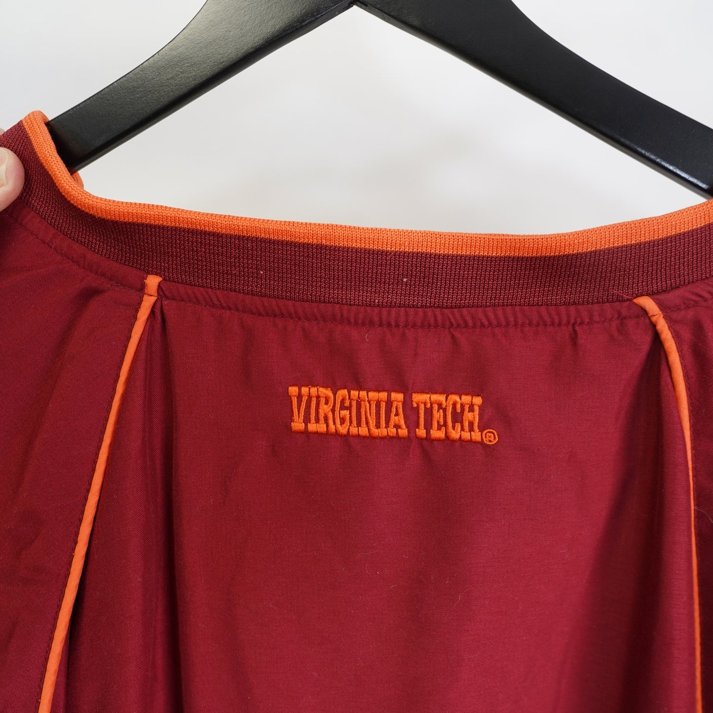 (3XL) Vintage Virginia Tech Hokies Sewn Pullover Windbreaker Jacket Men's 3XL Maroon