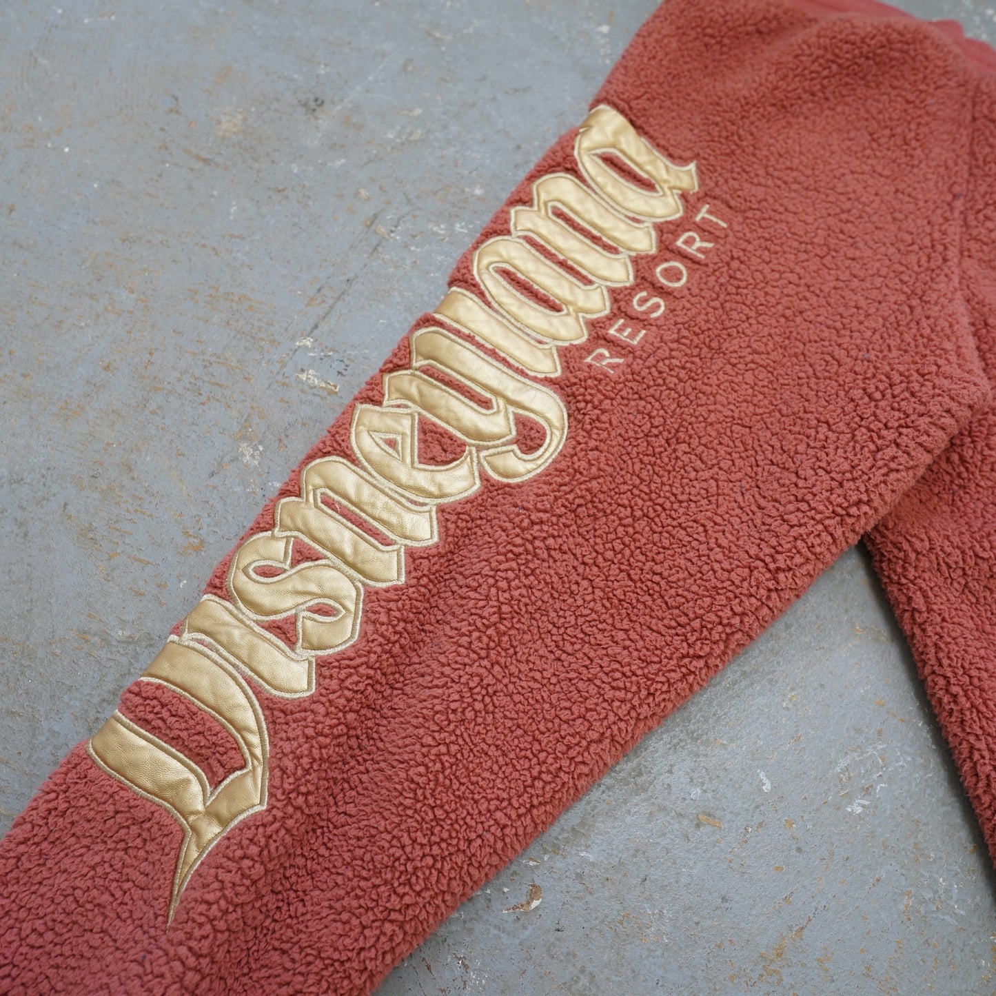 (Women's L) Disneyland Resort Spirit Jersey Deep Pile Fleece Jogger Sweatpants Womens L Pink