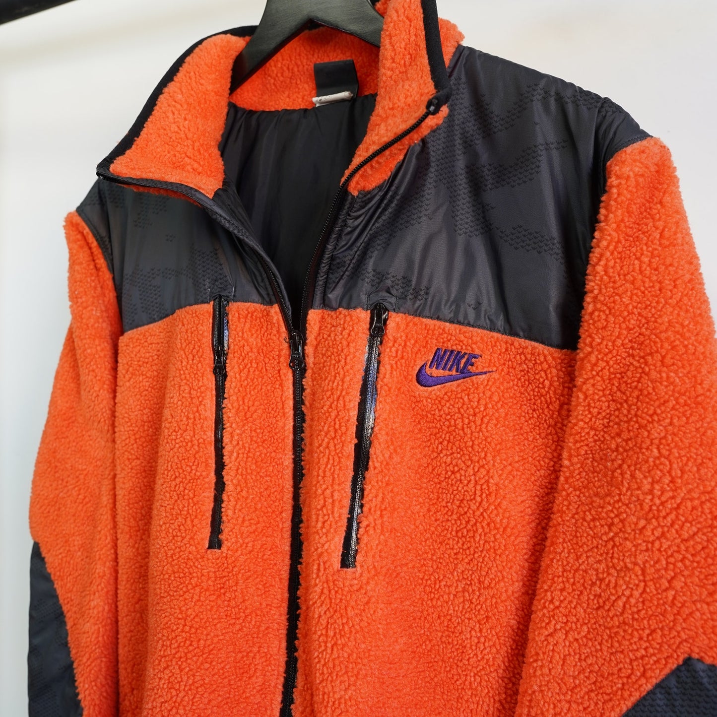 (XL) Nike Track & Field Deep Pile Fleece Orange Tech Jacket