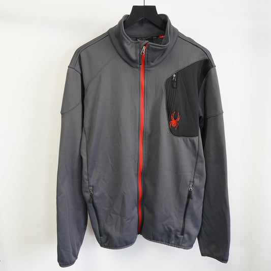 (XL) Spyder Outlaw Full-Zip Fleece Jacket Men's XL Gray Performance Ski