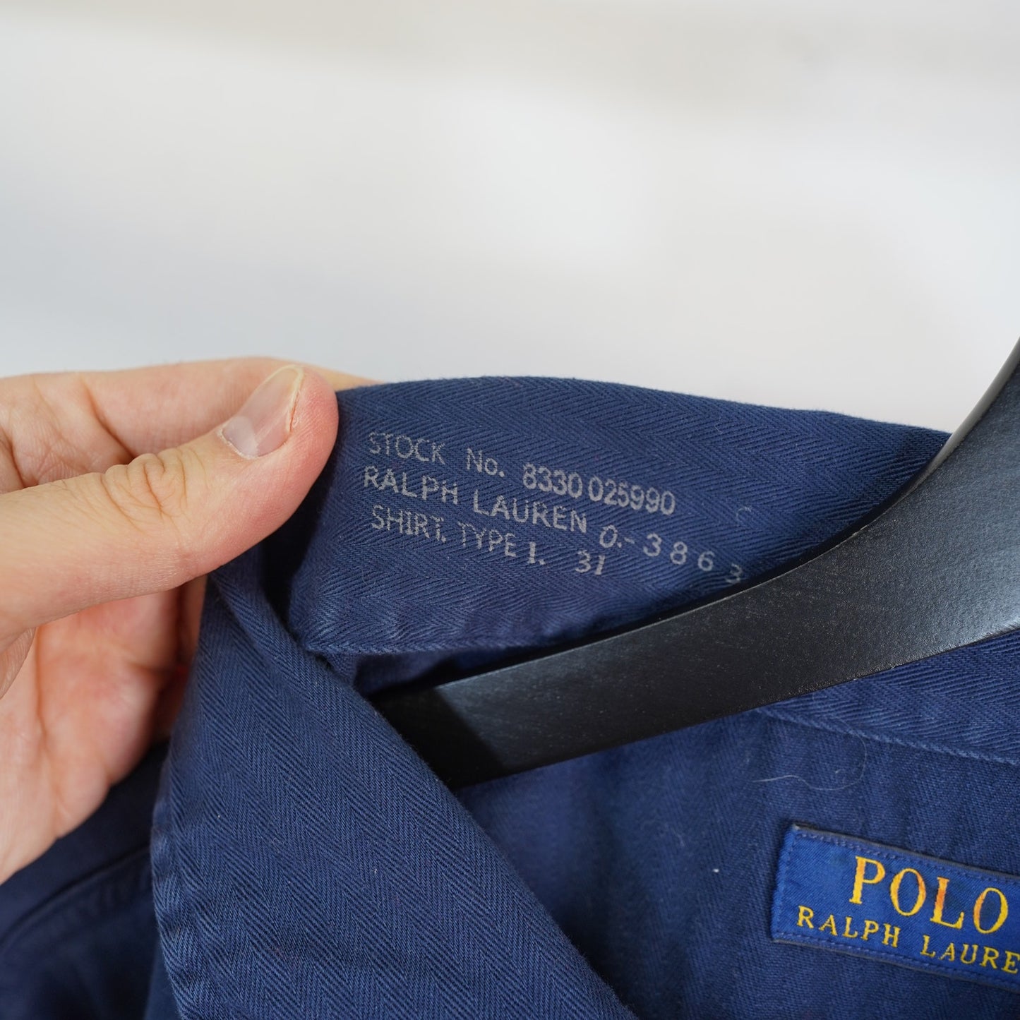 (XLT) Polo Ralph Lauren USRL Flight Patch Military Overshirt Mens XLT Navy Blue Jacket