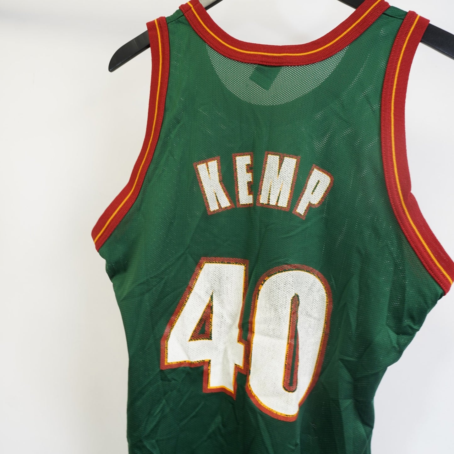 (M) Vintage Shawn Kemp Seattle Super Sonics Champion Basketball Jersey Mens M Sz 40