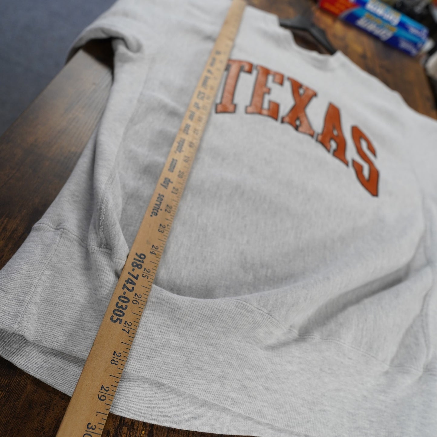 (L/XL) Vintage Texas Longhorns Champion Reverse Weave Sweatshirt Men's L/XL Gray