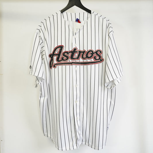 (3XL) Vintage Houston Astros Pinstripe Majestic Authentic Baseball Jersey