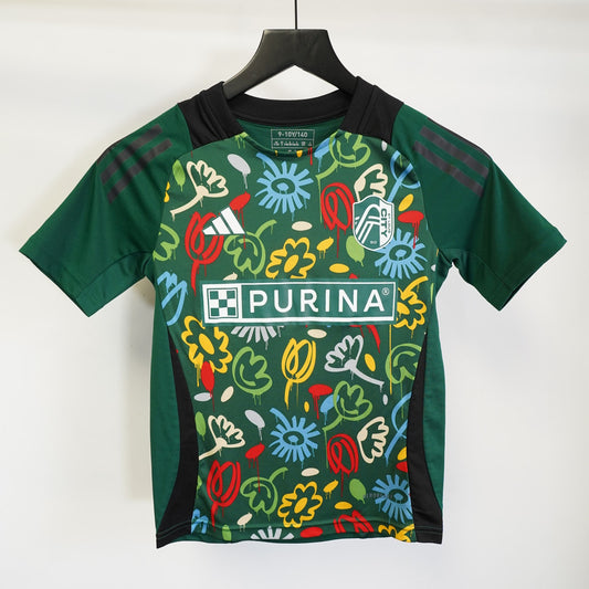 (Youth 9-10Y) Adidas St. Louis City SC 2024 One Planet Pre-Match Soccer Jersey