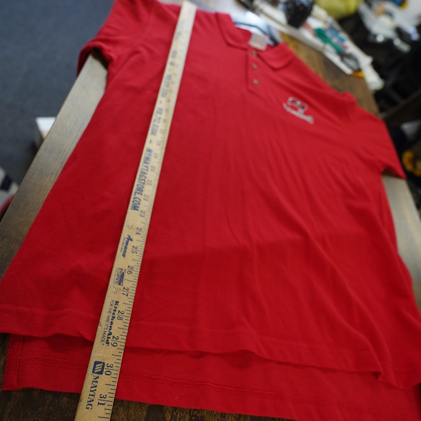 (XL) Vintage Tampa Bay Buccaneers Sewn Football Polo Shirt Men's XL Red NFL Stitched