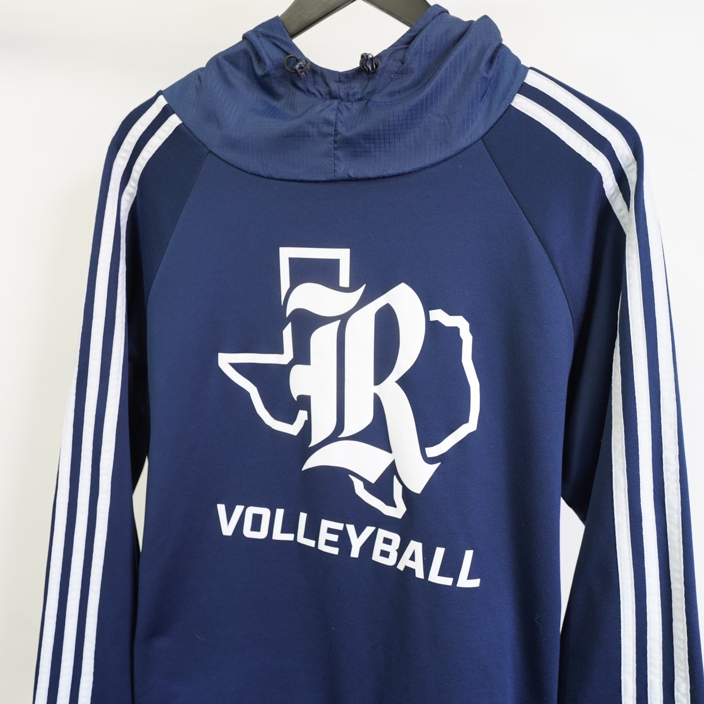 (L) Rice University Owls Adidas Volleyball Hoodie Men's L Navy Blue White Cold Ready