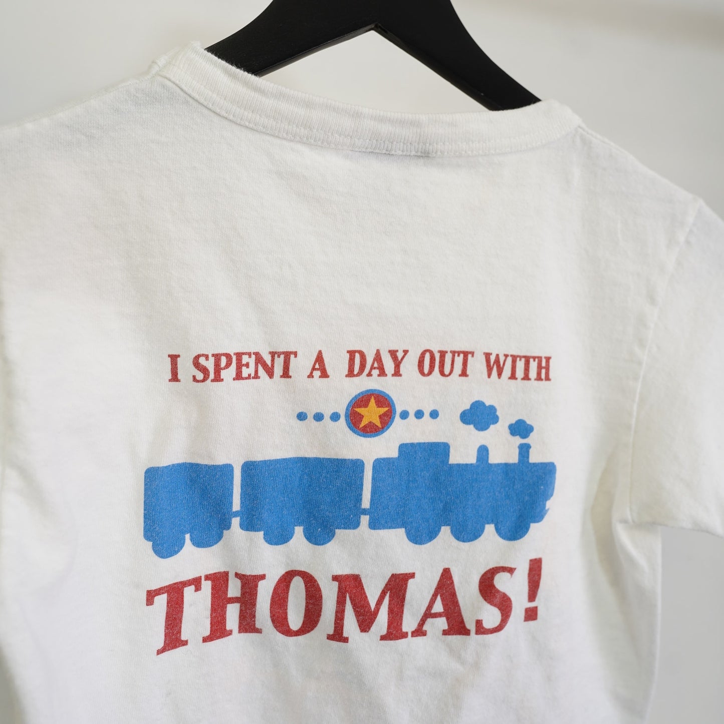 (Youth M) Vintage Thomas the Train Engine Kids T-Shirt Youth Size 7 White 90s Y2K
