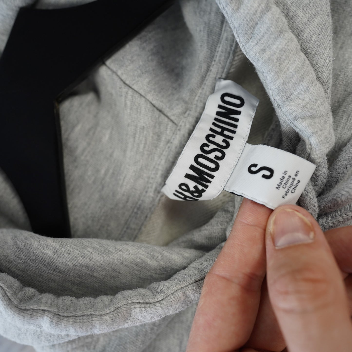 (S) Moschino x H&M MTV Embroidered Pullover Hoodie Collab Men's Small Gray Sewn