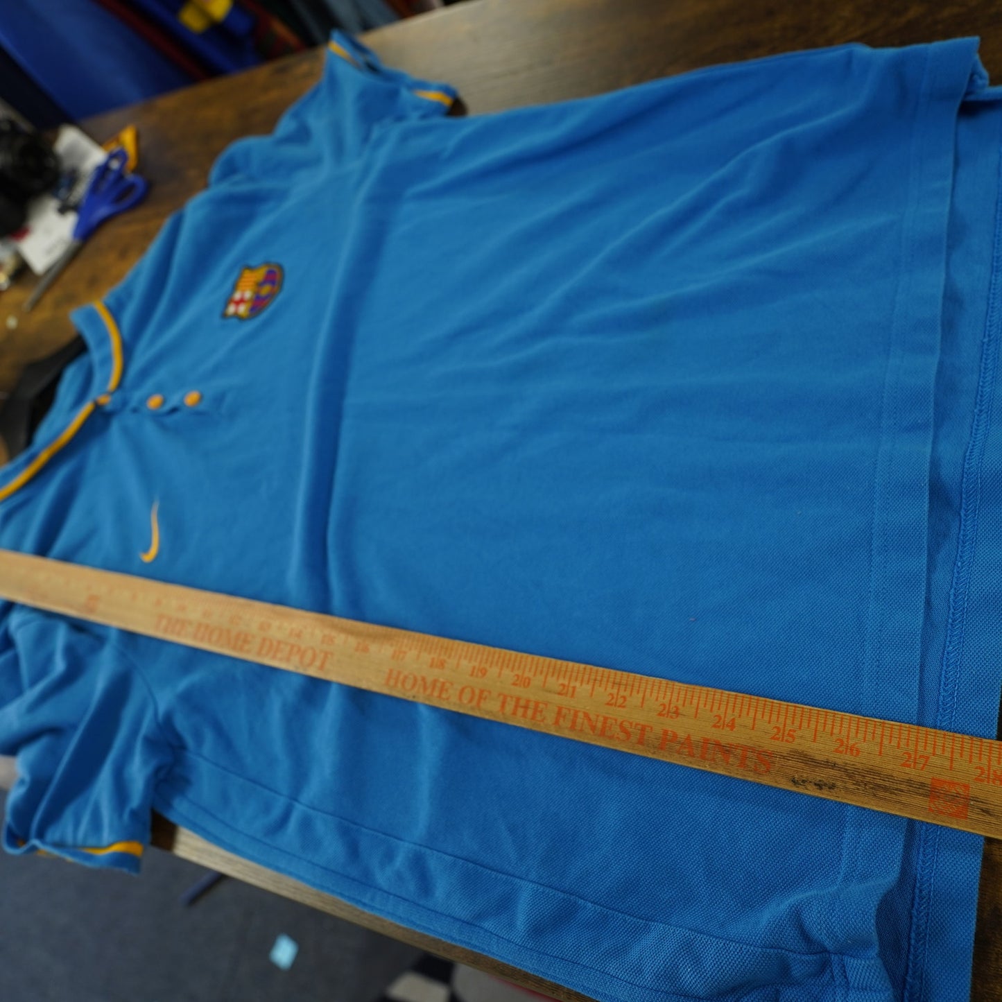 (XL) Nike FC Barcelona Blue Polo Shirt Men's XL Soccer Football La Liga FCB