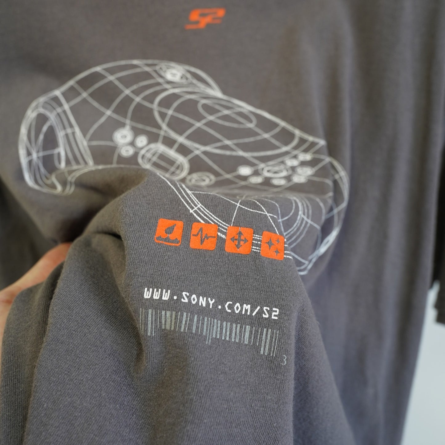 (XL) Vintage Sony S2 Sports Boombox Promotional T-shirt Men's XL Gray Y2K 2000s Skate