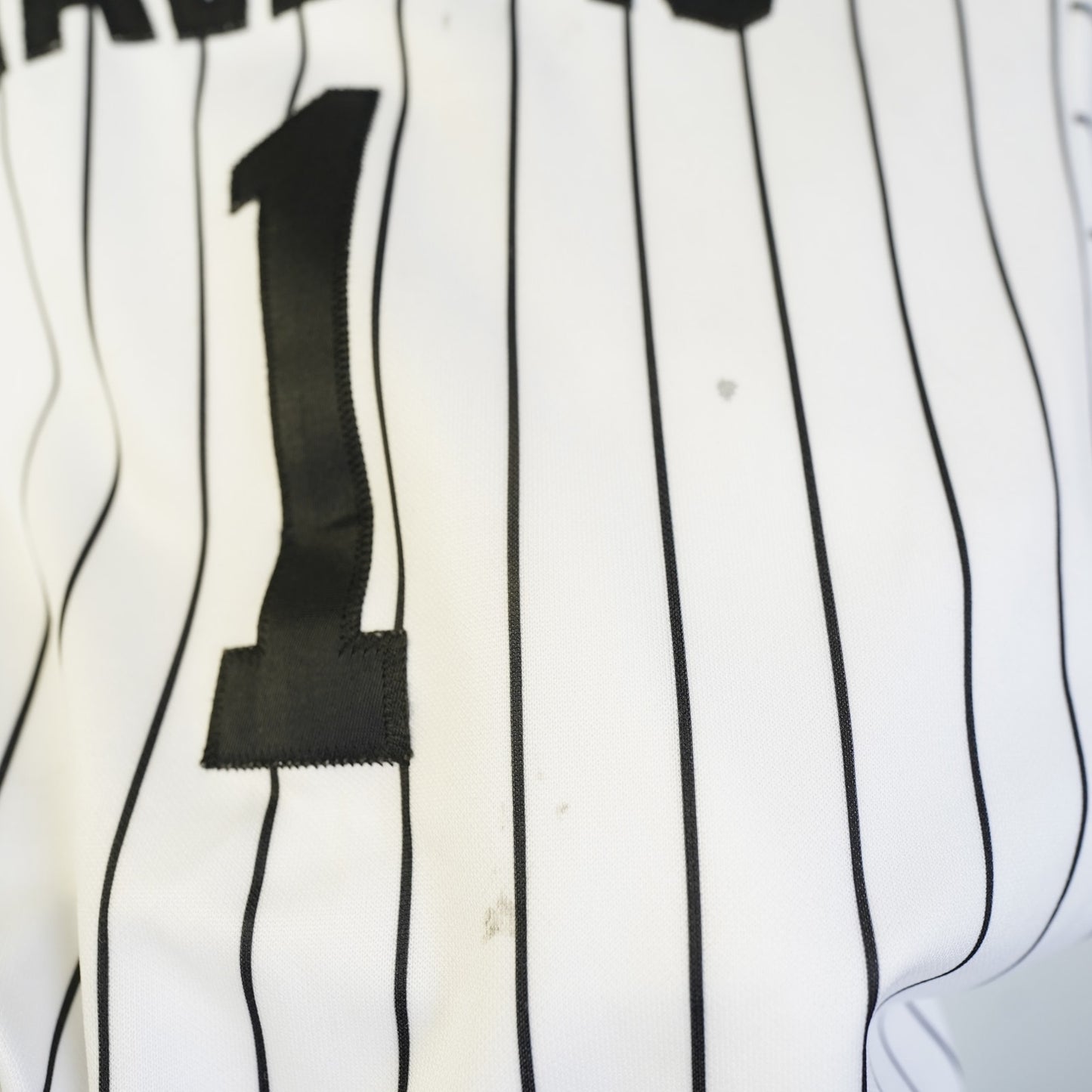 (Boys M) Vintage Houston Astros Sewn Majestic Willy Taveras Pinstripe Jersey Boys M White