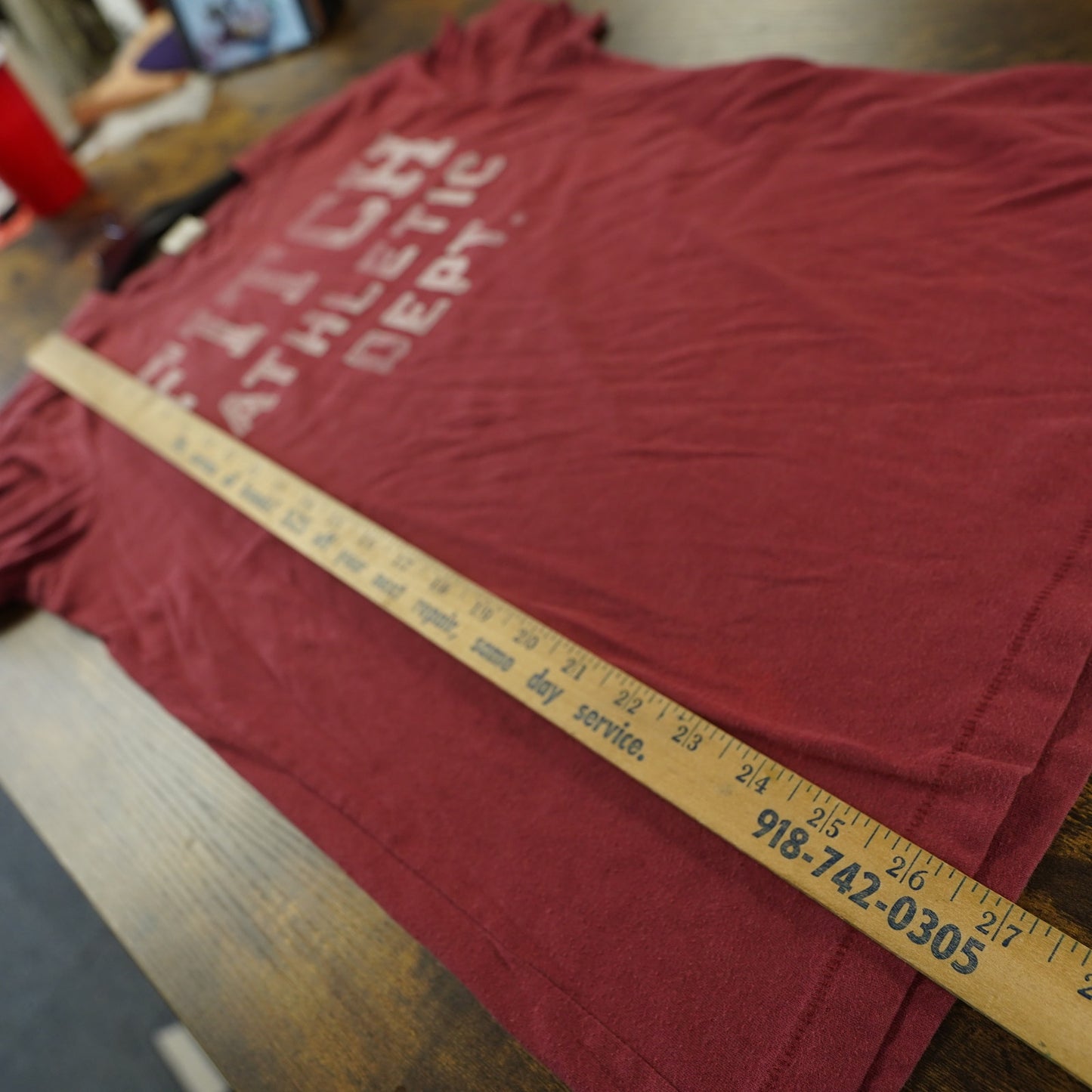 (M) Abercrombie & Fitch Athletics Y2K T-Shirt Men's M Red Maroon 2000s Mallcore