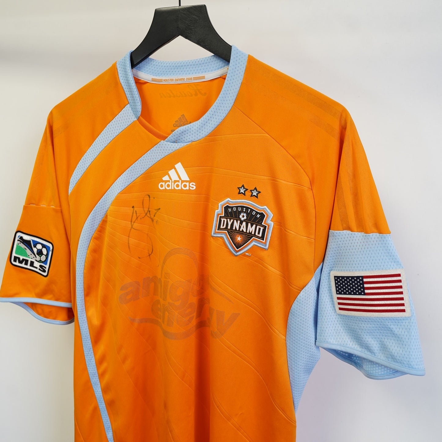 Vintage Adidas Houston Dynamo 09-10 Soccer Jersey Men's L Autographed Orange