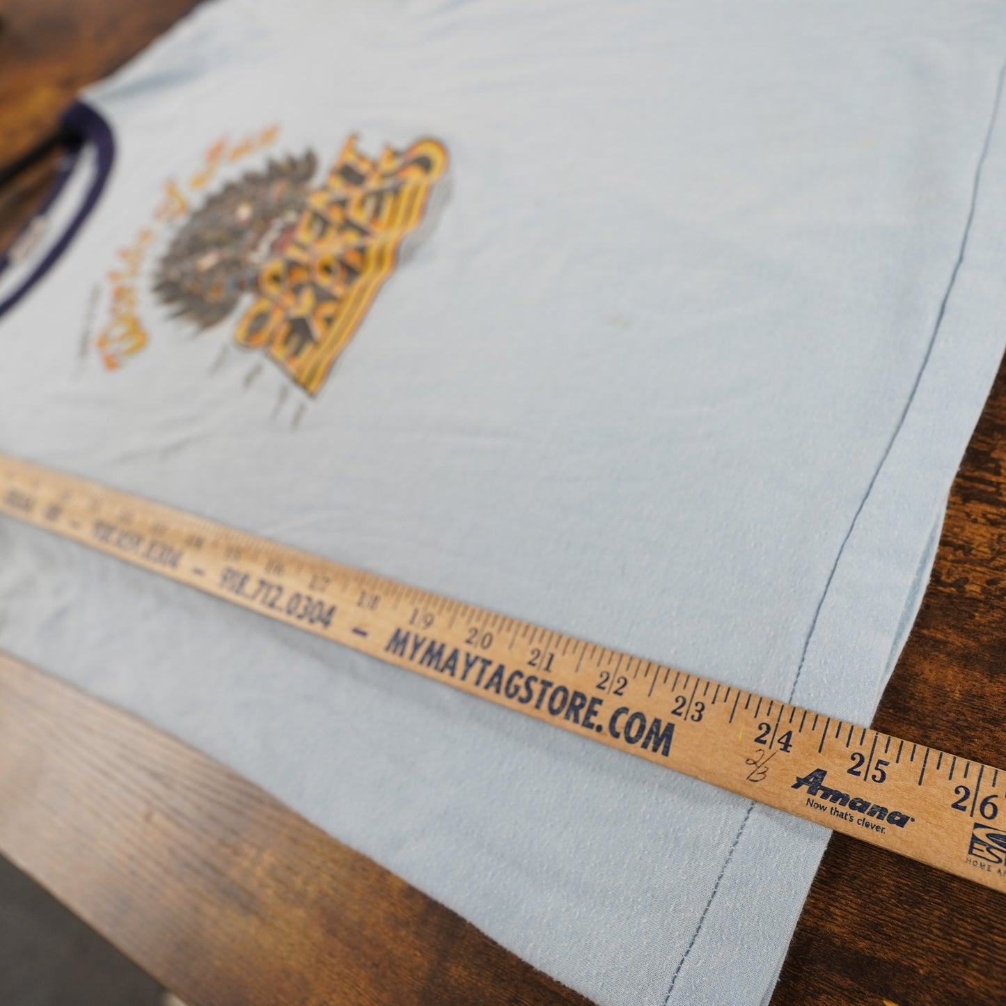 (L) True Vintage Orient Express Japanese 70s Ringer T-Shirt Mens L Single Stitch