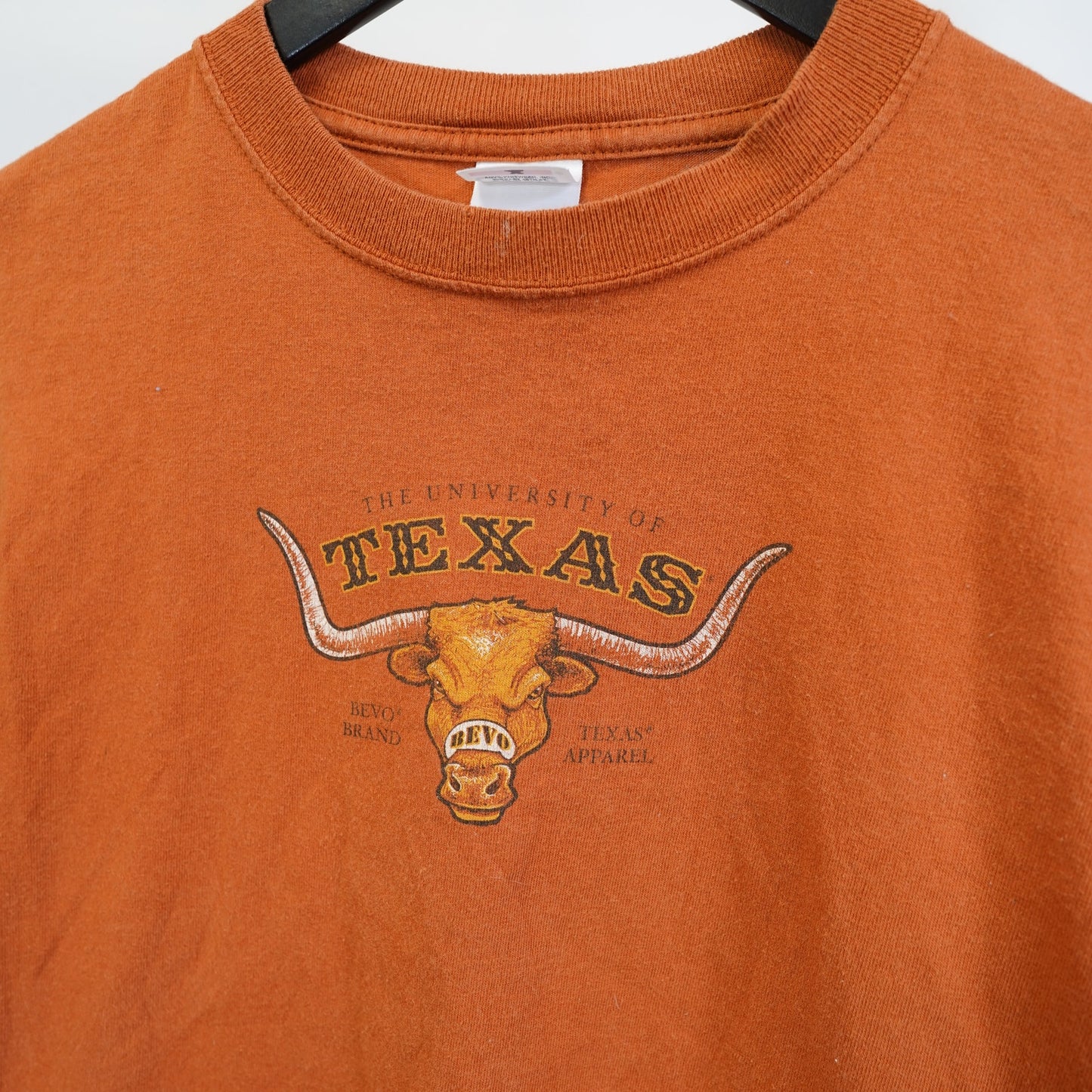 (Kids L) Y2K University of Texas Longhorns Bevo T-Shirt Youth L Women's S Burnt Orange