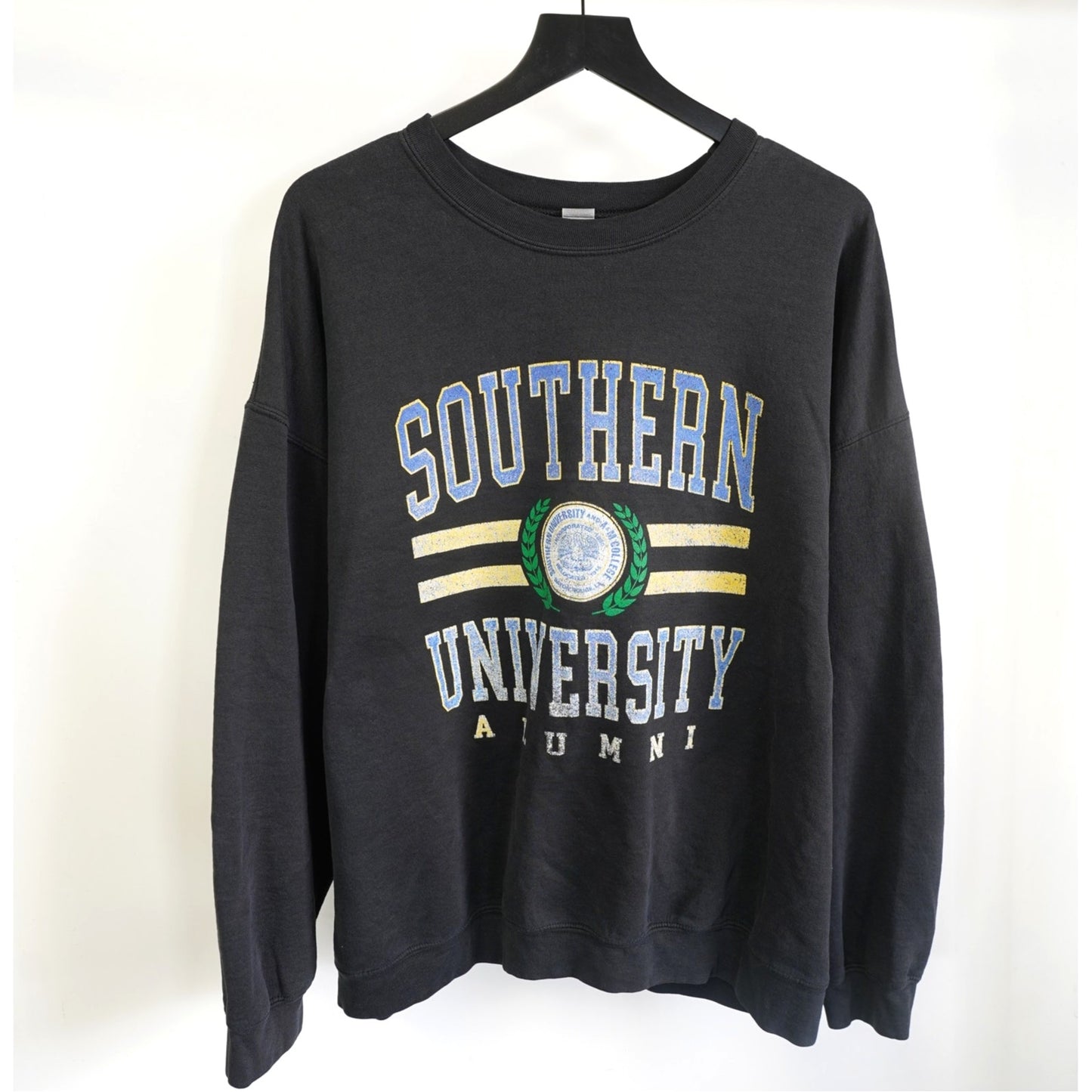 (XXL) Southern University Retro Crewneck Sweatshirt Men's XXL Black Gildan HBCU