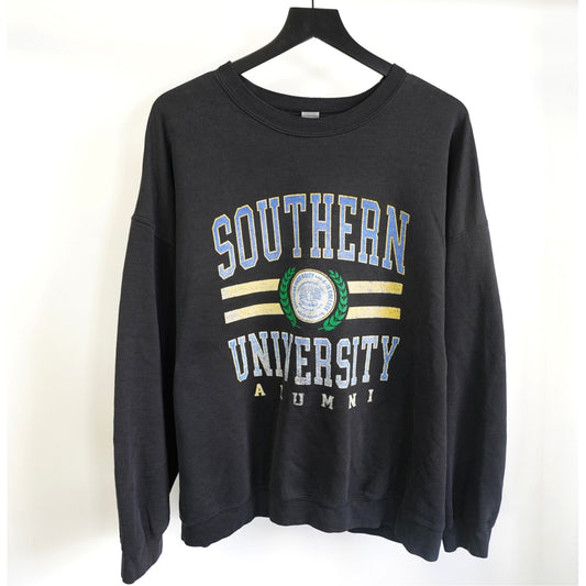 (XXL) Southern University Retro Crewneck Sweatshirt Men's XXL Black Gildan HBCU