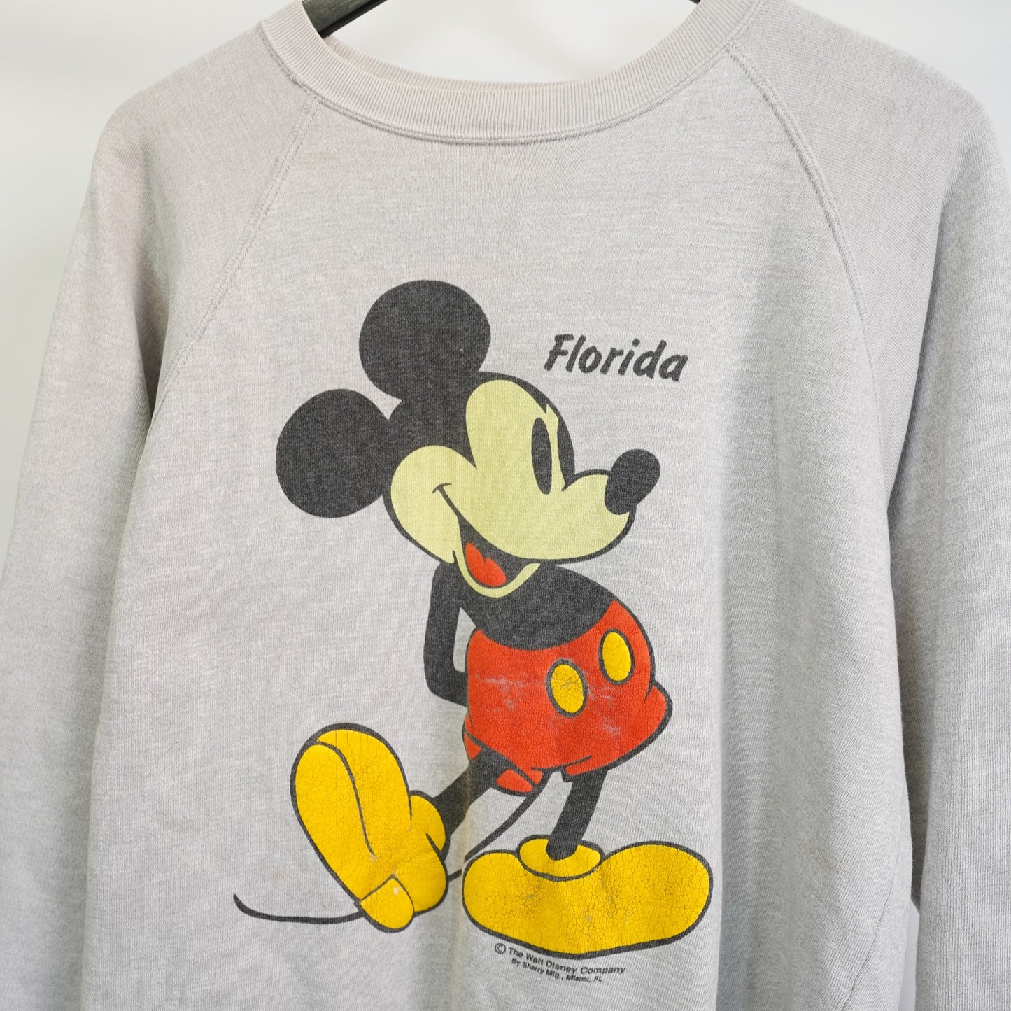 (M) Vintage Mickey Mouse Disney Crewneck Sweatshirt Men's M 1980s Gray Retro