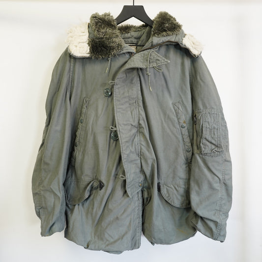 (XL) US Military Extreme Cold Weather Parka Type N-3B Jacket Size XL Greenbrier Green