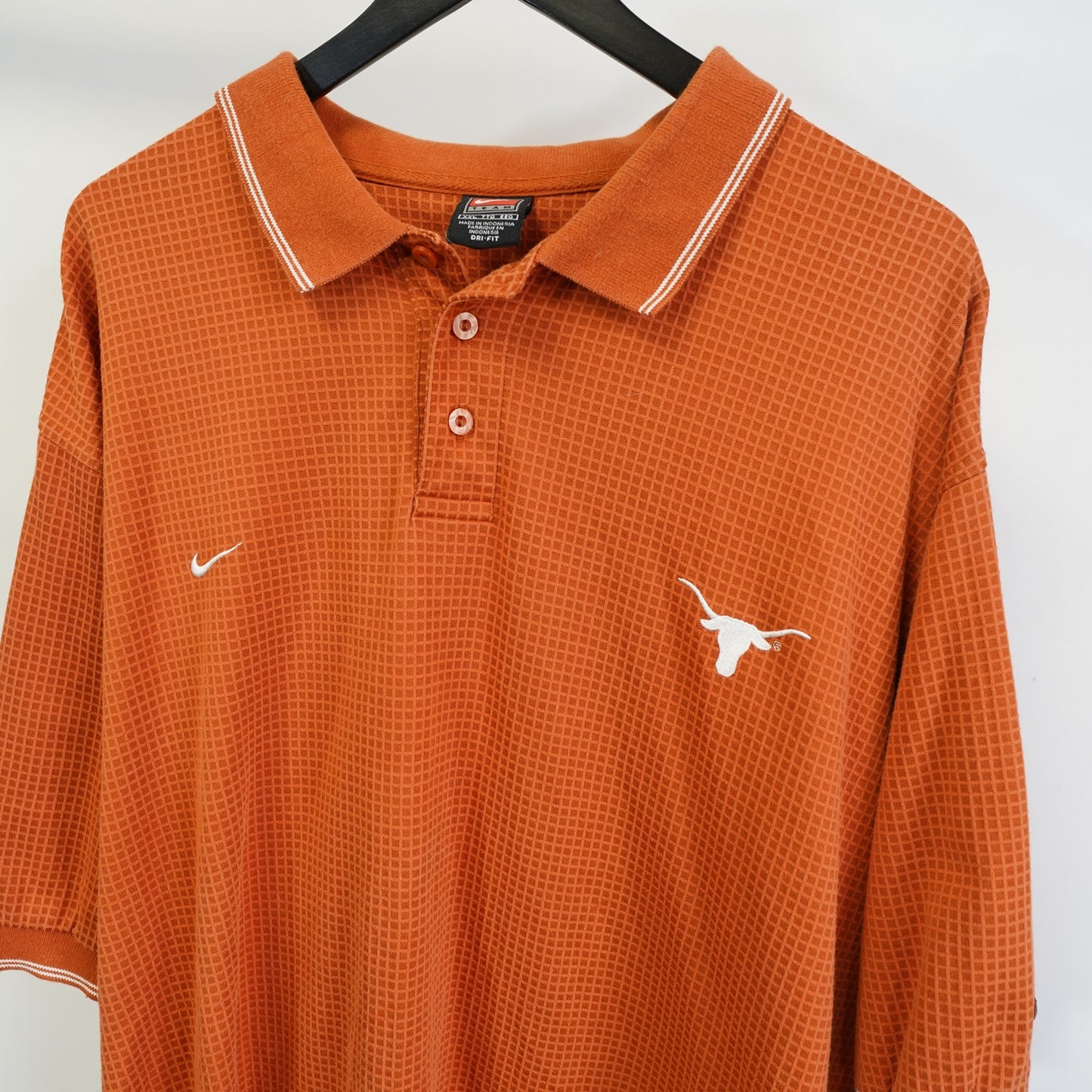 (XXL) Vintage Texas Longhorns Team Nike Polo Shirt Men's XXL Embroidered UT Orange
