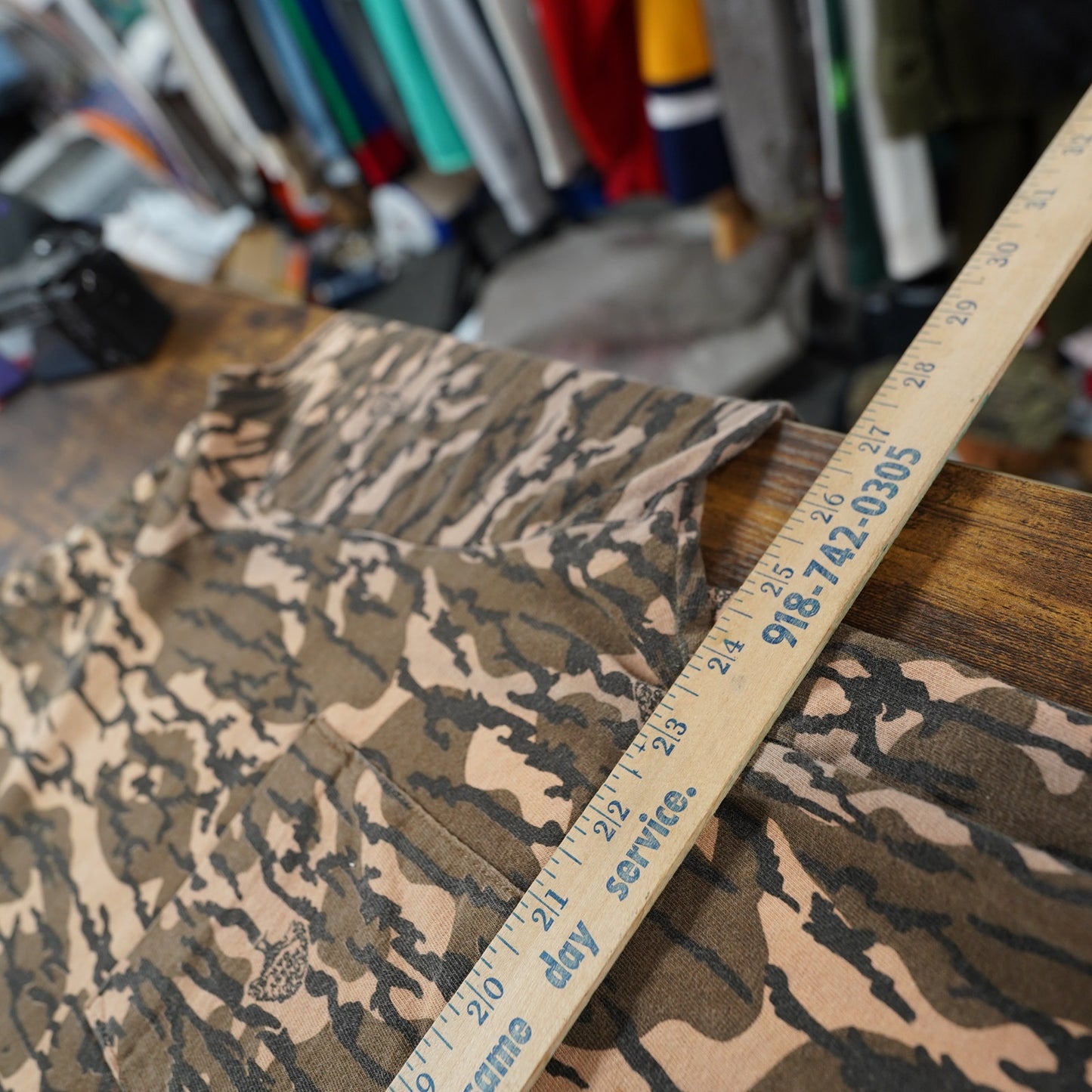 (XXL) Vintage Mossy Oak Bottomland Long Sleeve Camo T-Shirt Men's XXL 80s-90s Hunting