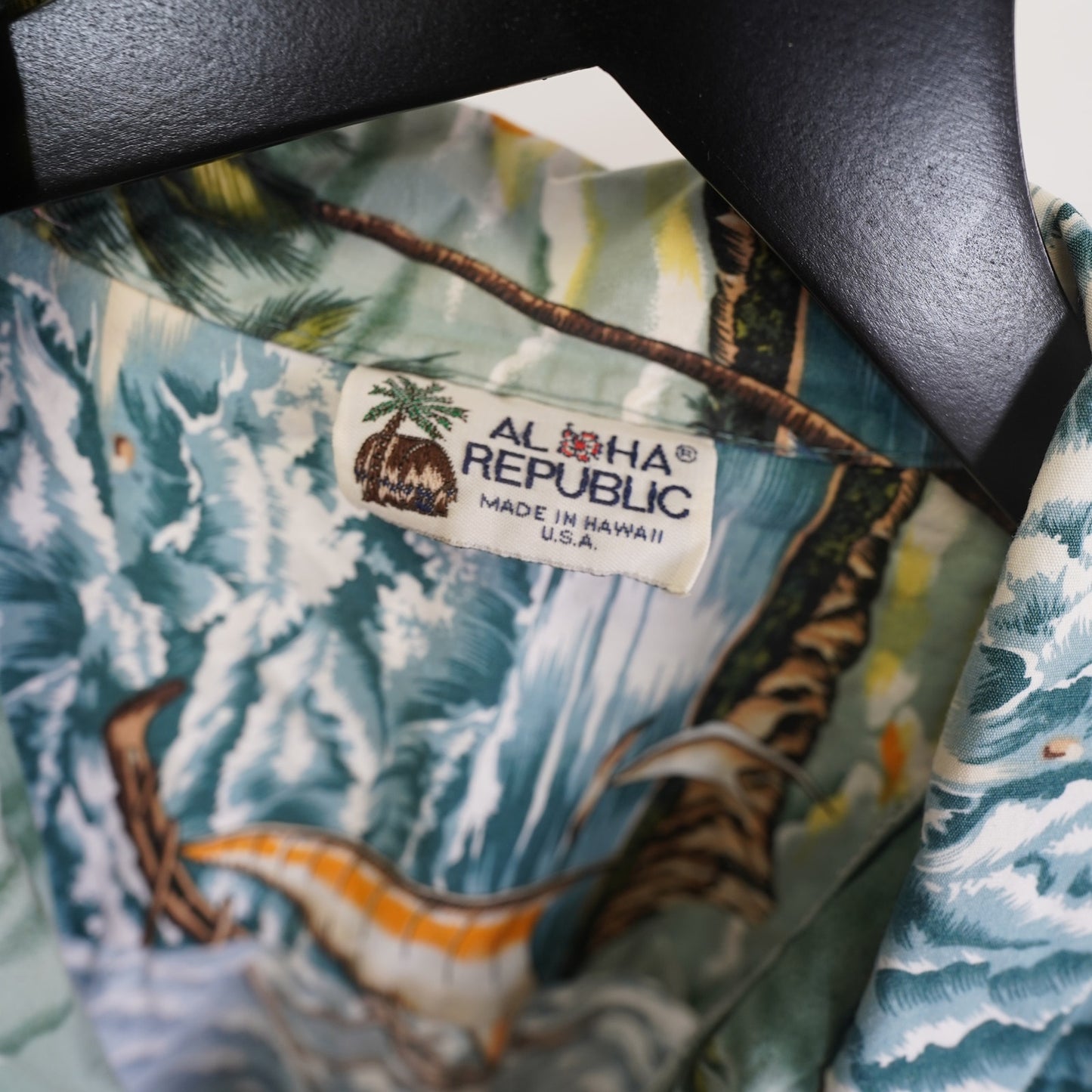 (XXL) Vintage 90s Aloha Republic Hawaiian Shirt Men's XXL Floral Tropical Surf Blue