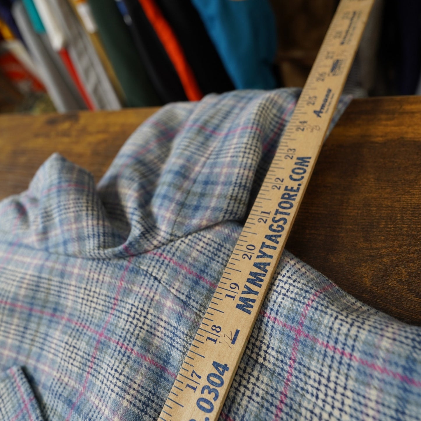 (Women's L) Vintage Wool Pendleton Plaid Jacket Blazer Tartan USA Blue White New