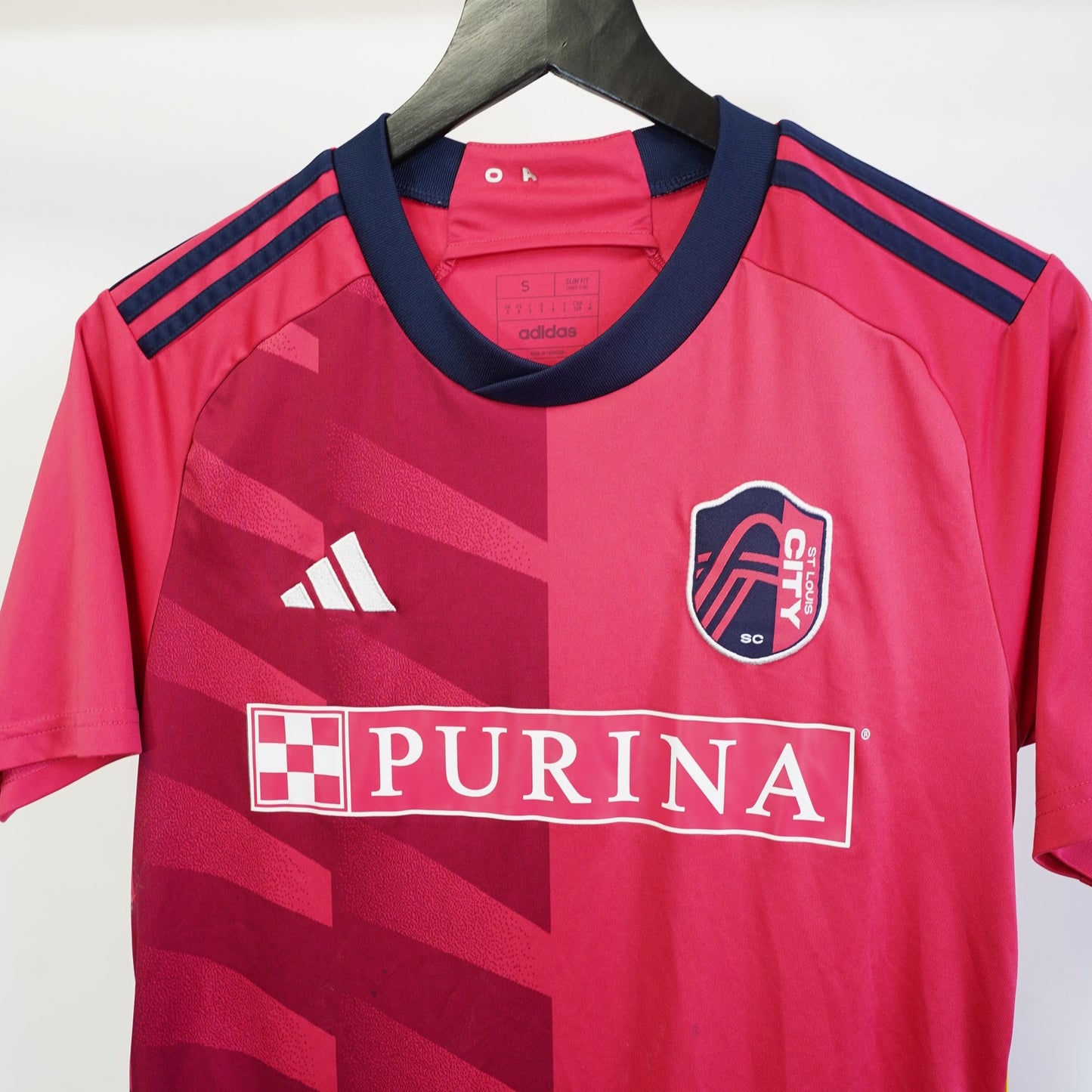 (S) Adidas St. Louis City SC 23/24 Home Soccer Jersey Men's S Power Pink MLS Futbol
