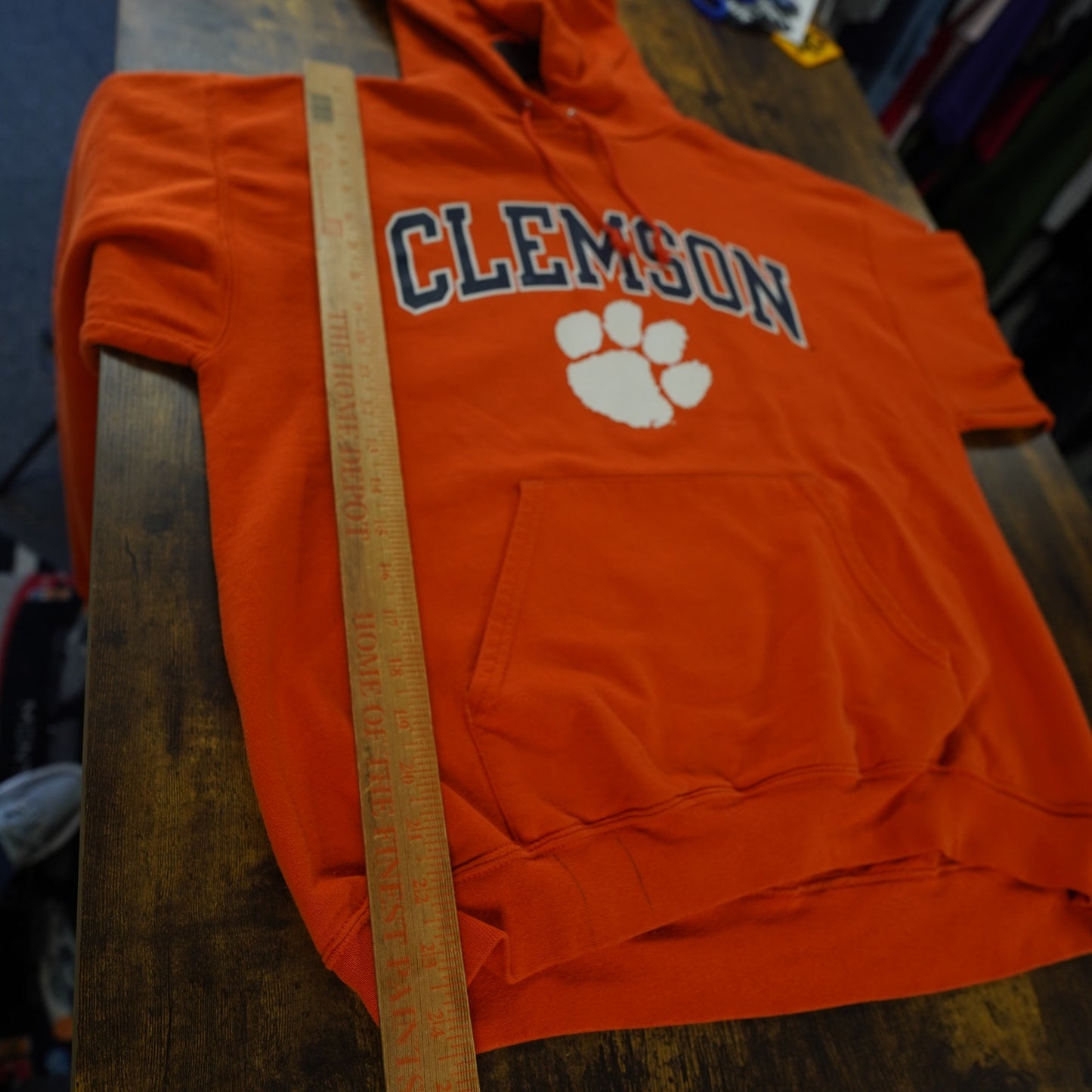(M) Champion University of Clemson Tigers Orange Hoodie Men's M Jacket