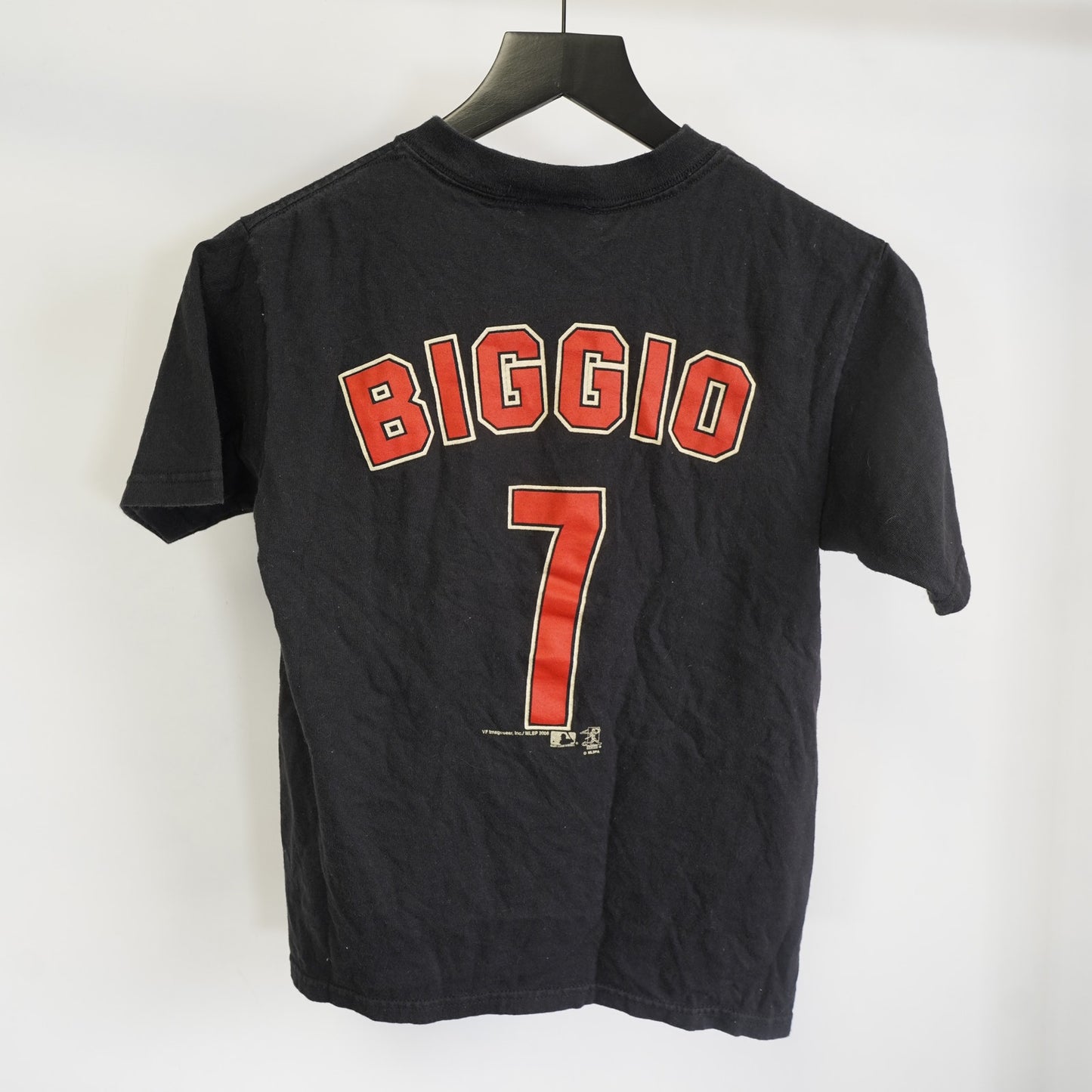 (Kids M) Vintage Craig Biggio Houston Astros 2000s Baseball T-Shirt Youth 10 M Black Y2K